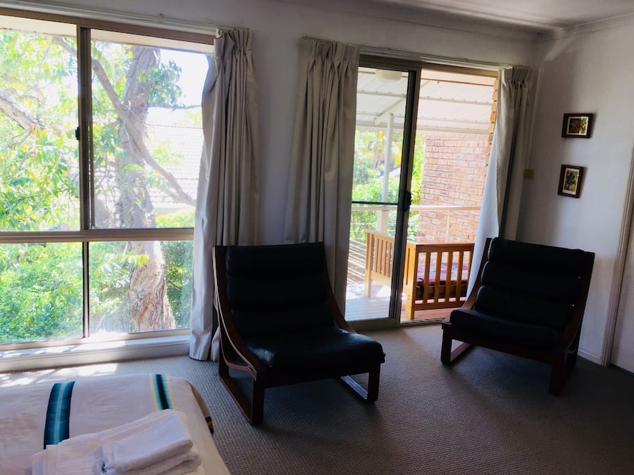 Large main bedroom with ensuite and private verandah. On clear days views of Mt Warning