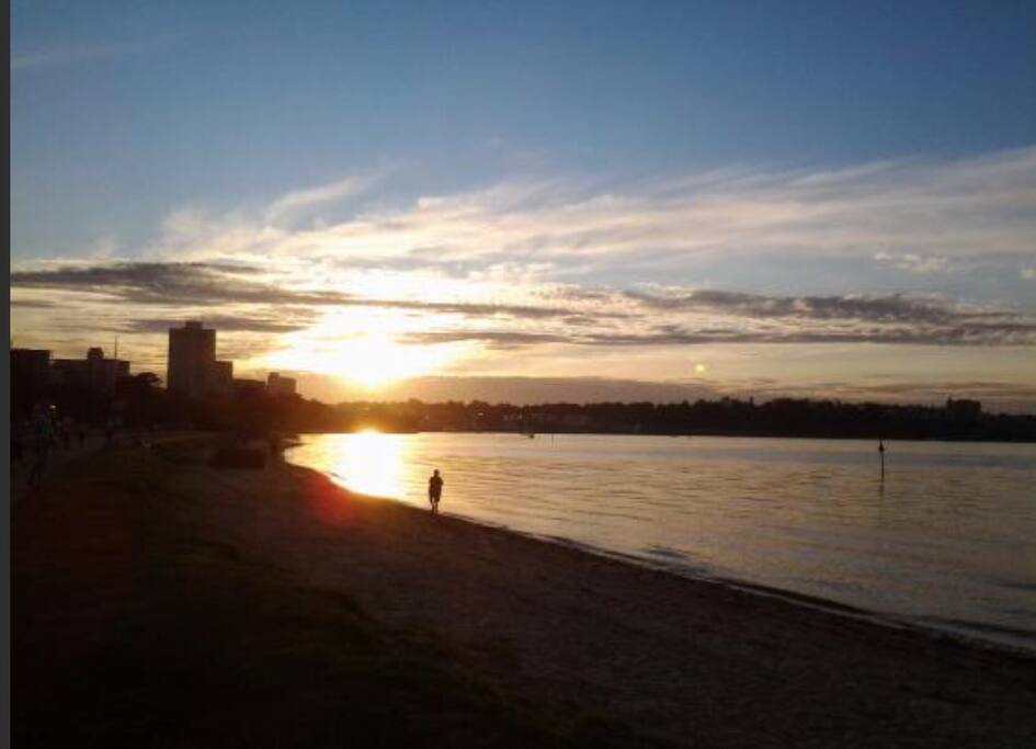 Sun set from the foreshore within a short stroll away.