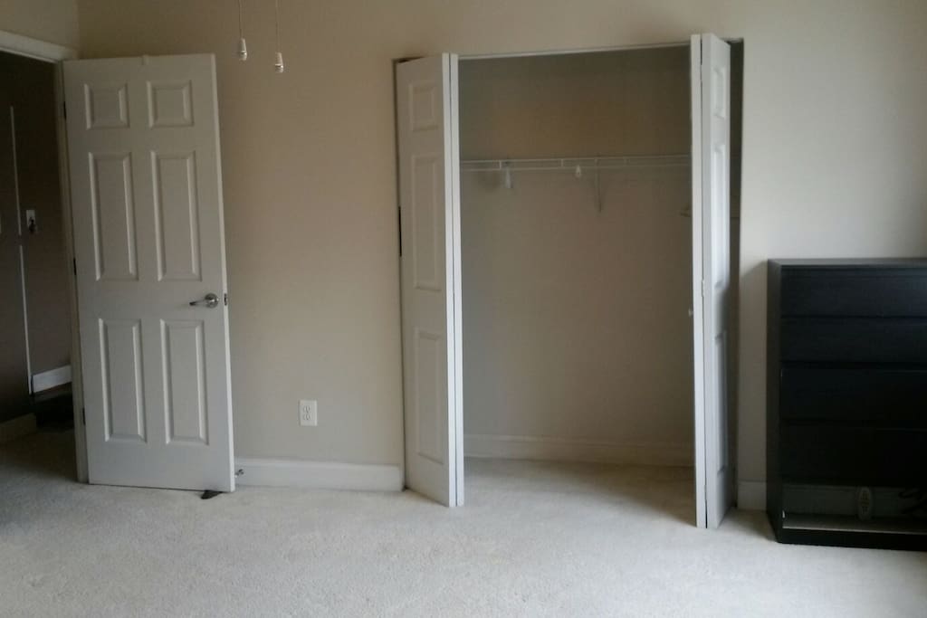 Large closet and space for storage