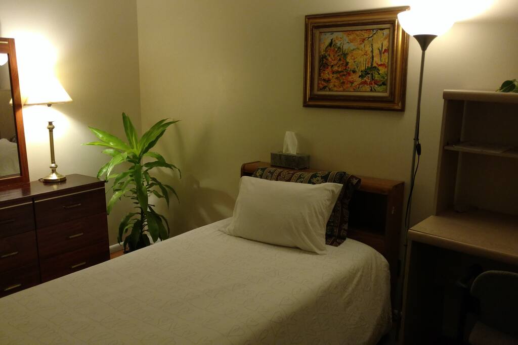 Comfortable bedding with pleasant surrounding.