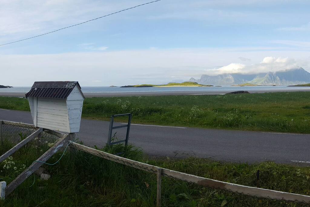 The beach 50 yards from the patio