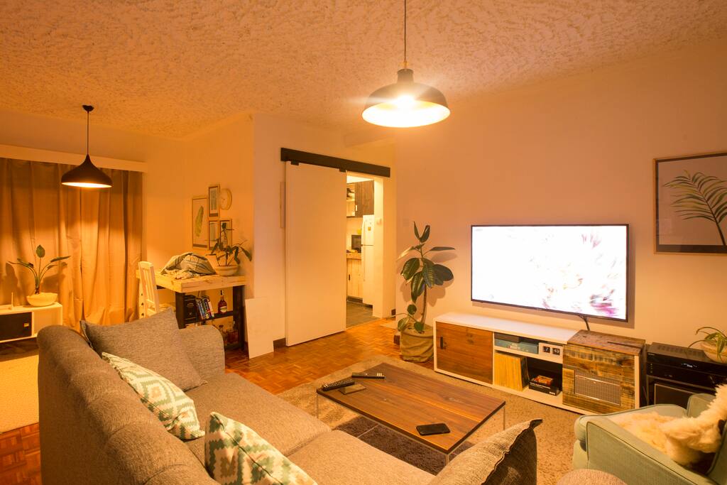 Enough lighting to choose the mood you want in the living room.