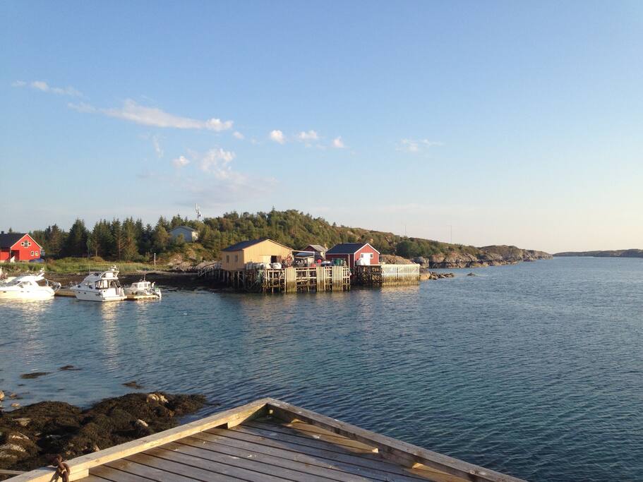 View from ferry quay. Note the red house on the left