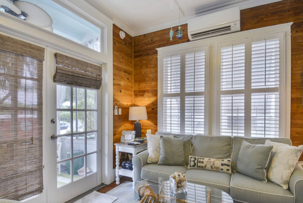 Large windows allow for plenty of natural light