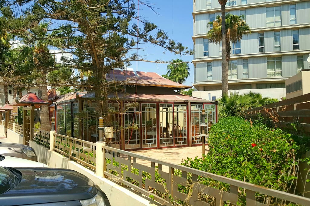 Chinese restaurant at the back of the property downstairs