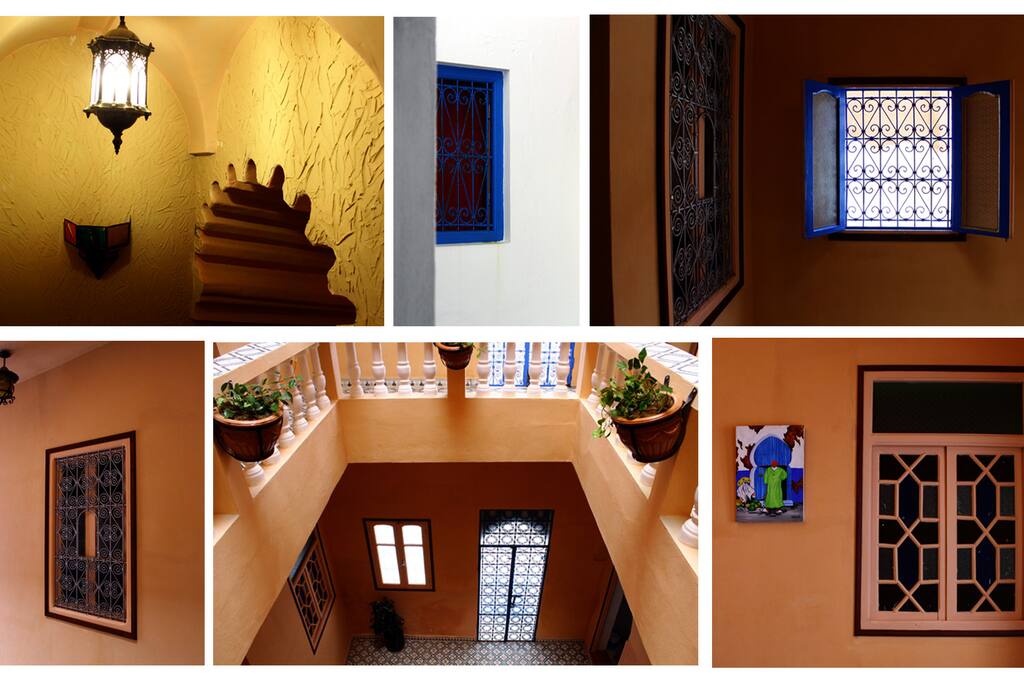 Zonas comunes de la casa en las que se aprecian todos los detalles morunos de la construcción.