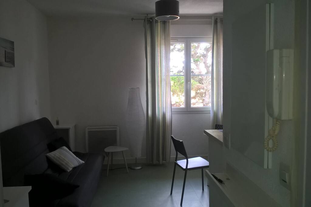 profitez de la clarté de ce studio, plein sud et de ces aménagements