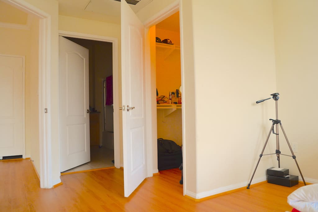 Private walk-in closet