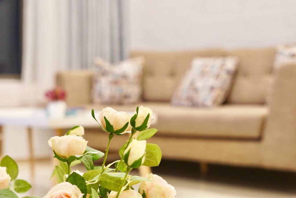 Our living room - Elegant and new furnitures (sofa, table etc...)