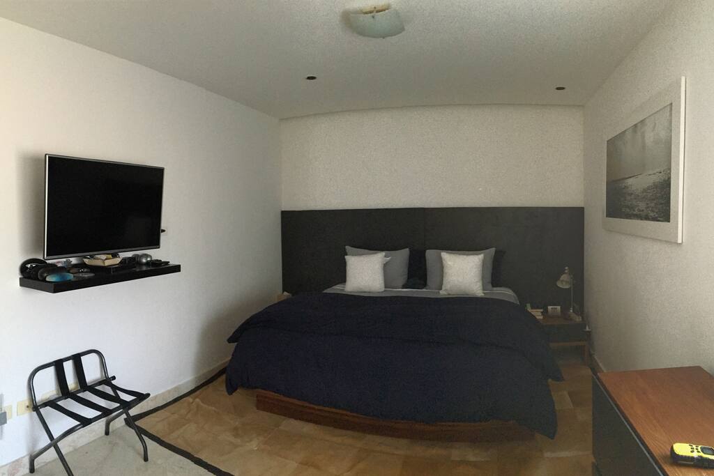 Plush bedroom, super comfortable king size bed, Screen TV