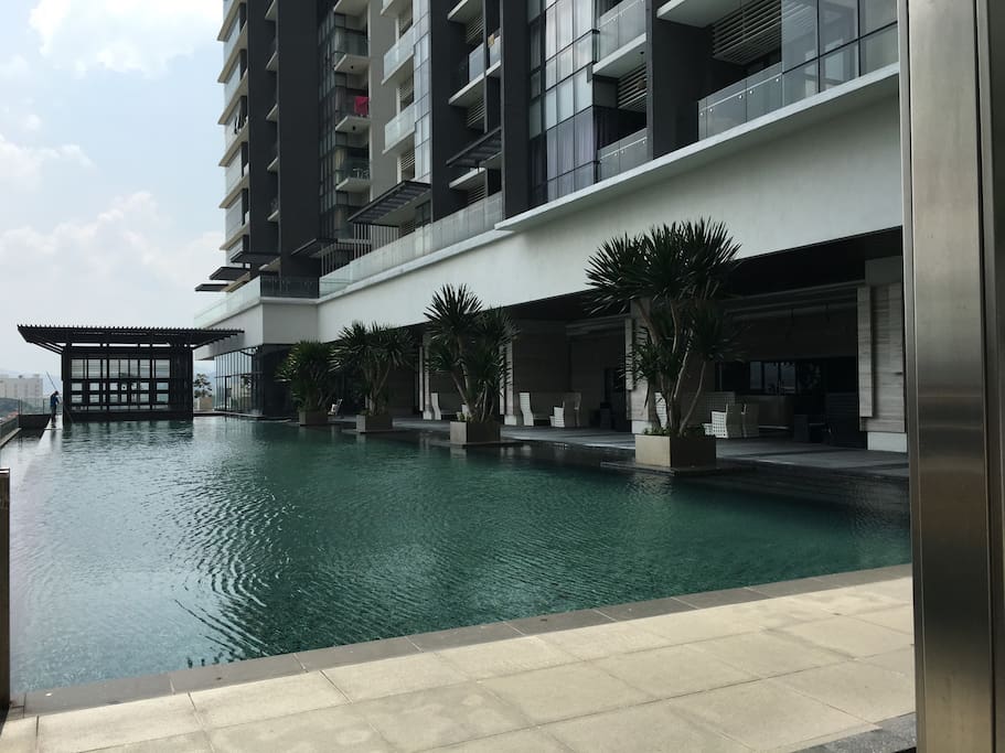 The swimming pool area at the 6th floor.