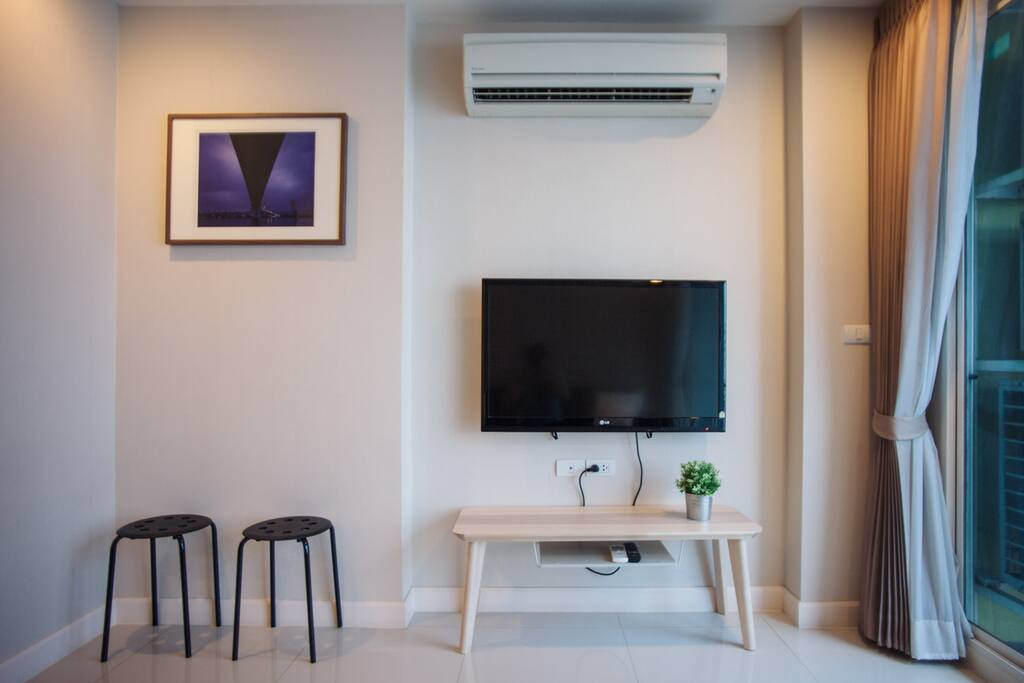 We have 45" TV in living area