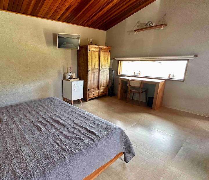 Is it a TV or a painting? The chalet equipment has the elegance you expect.