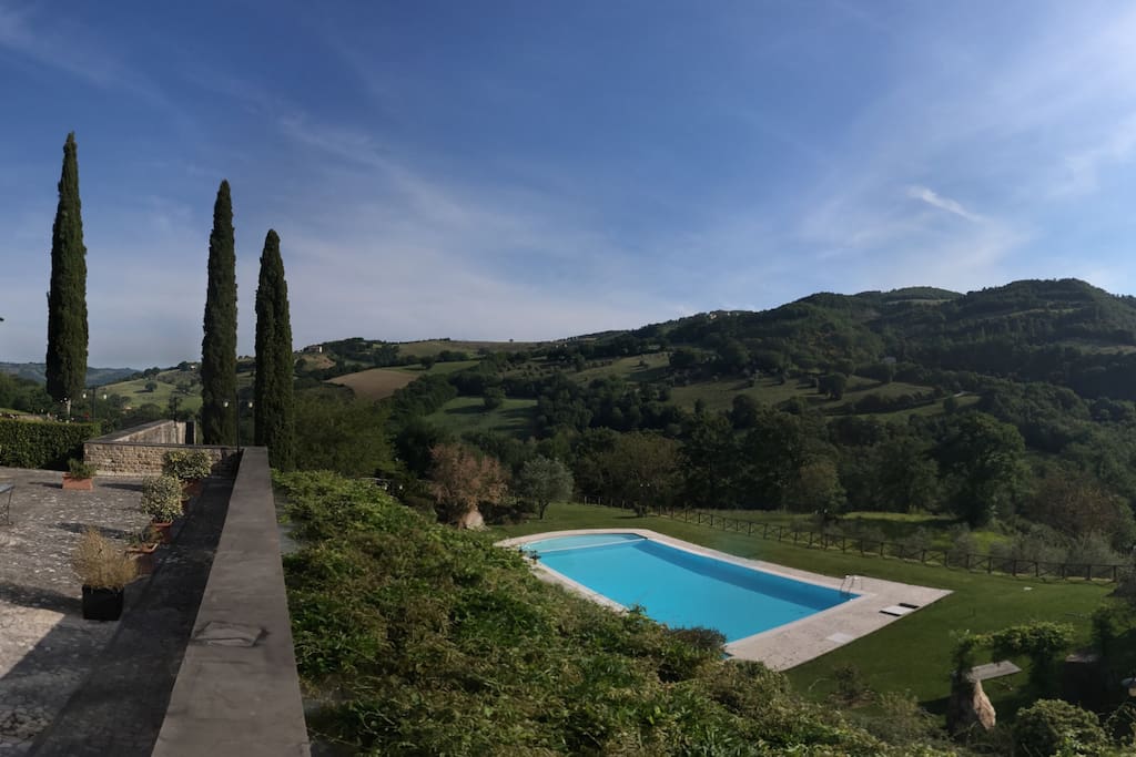View of the swimming pool from the terrace
