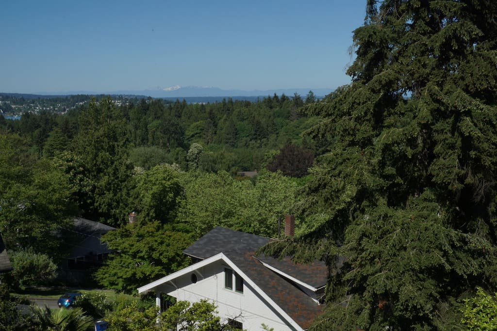 View of Northern Cascades from the balcony. Eastern view is just as clear and unobstructed!