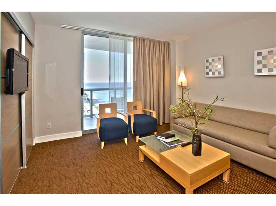 Living Room Area with Ocean View