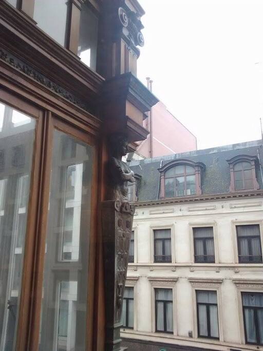 from the room to the balcony