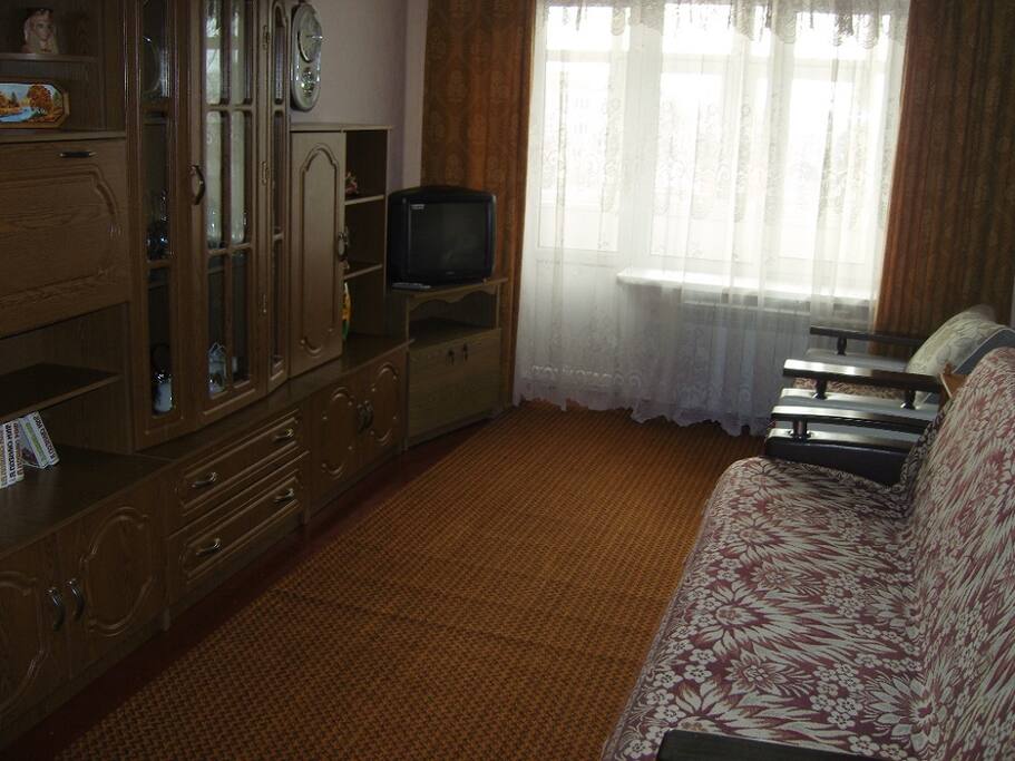 Зал,диван-кровать и кресло-кровать