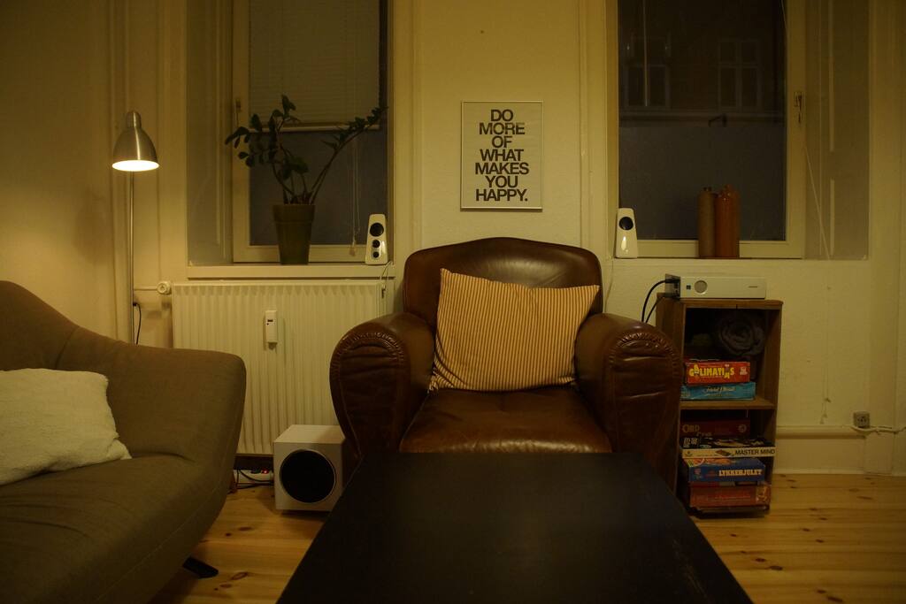 Lounge │Home Cinema Style! Projector can connect via HDMI, VGA or Mini-Display Port!