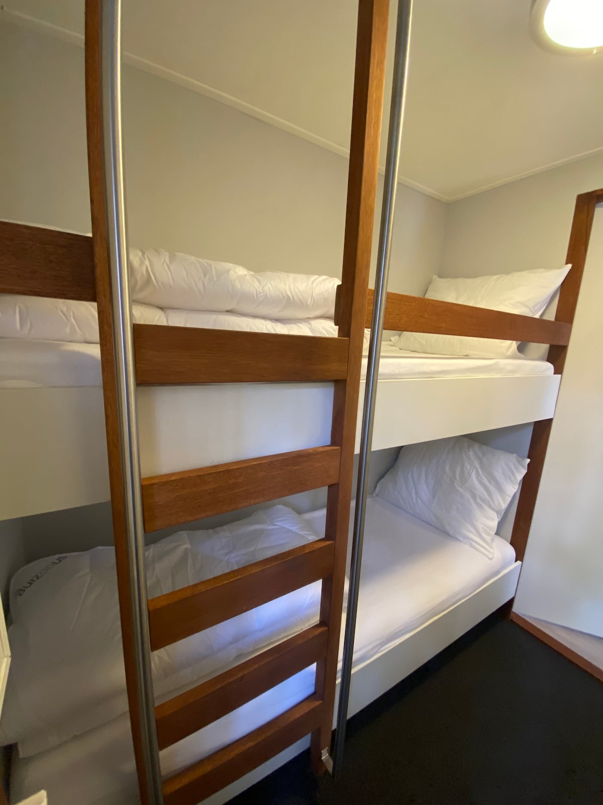 One very firm good bunk bed is on the other bedroom. There is also plenty of storage space in this room