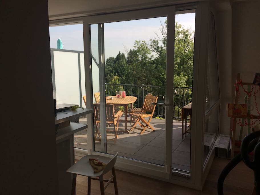 Blick auf Balkon 1 Unten