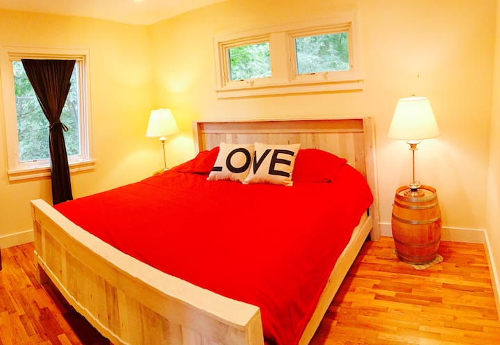 Master Bedroom with king-sized bed and en suite master bath