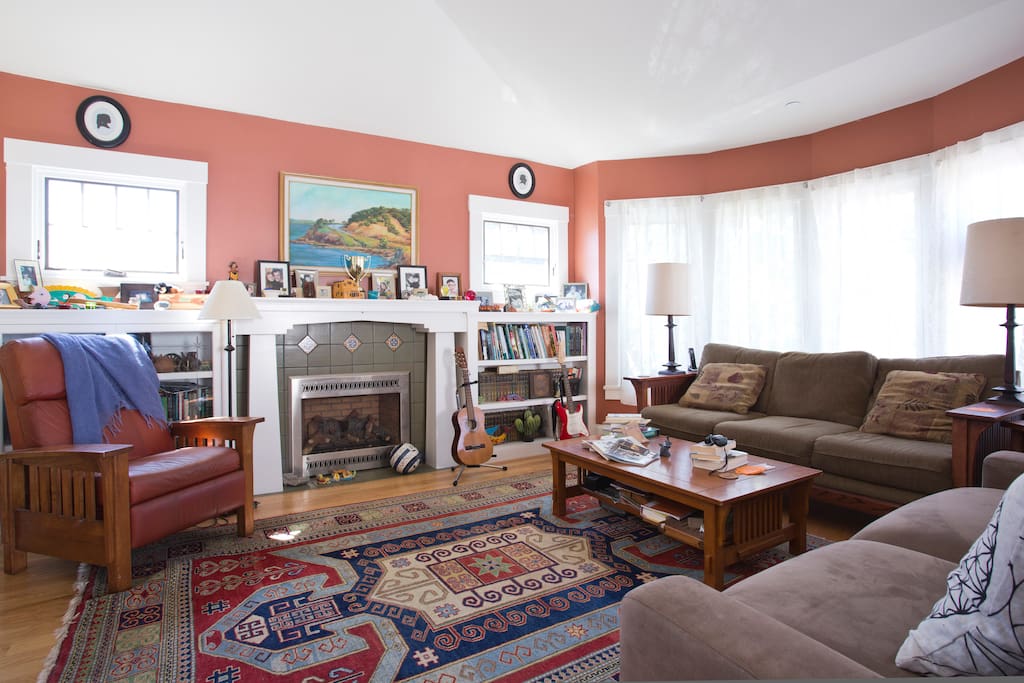 Hang out in the cozy living room. Forget to bring a book? No worries, have the complete "Great Books" collection!