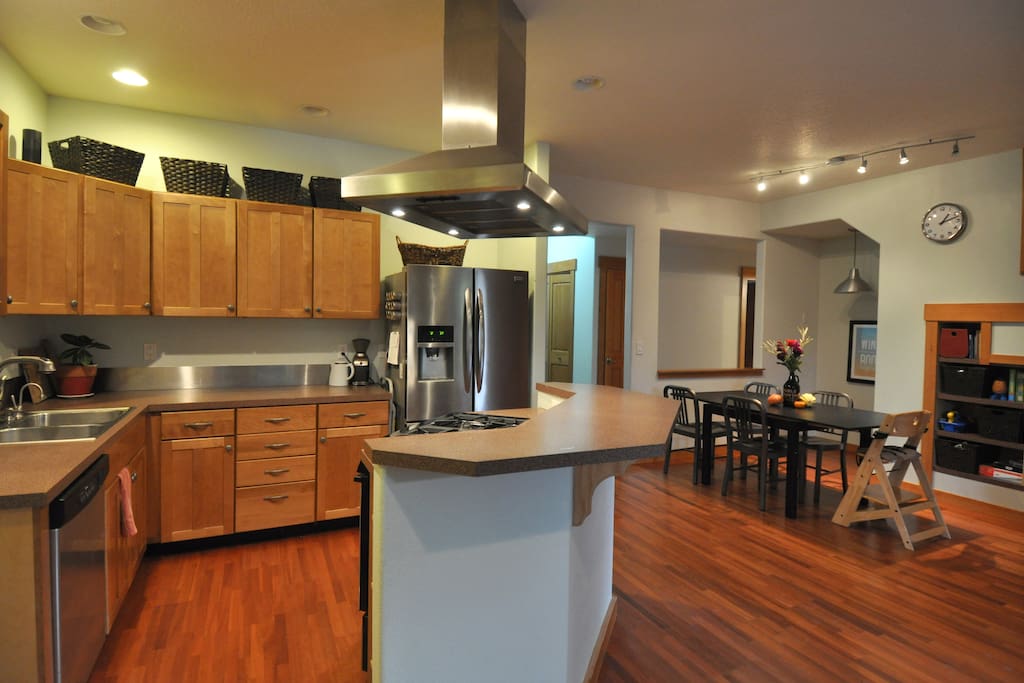 kitchen and dining