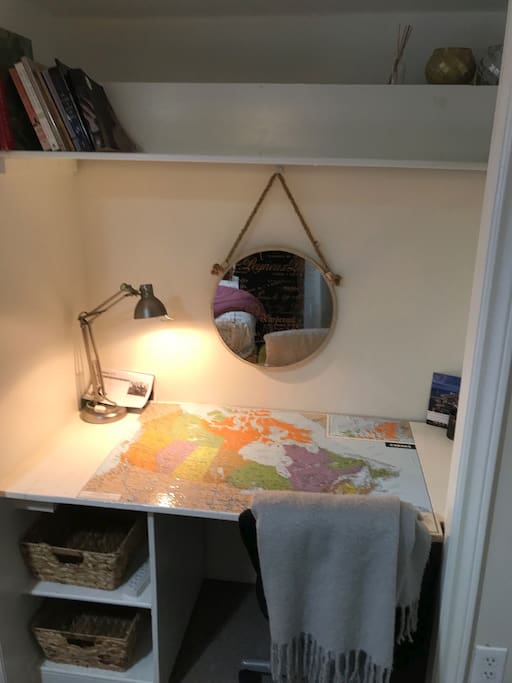 A little study desk nook.