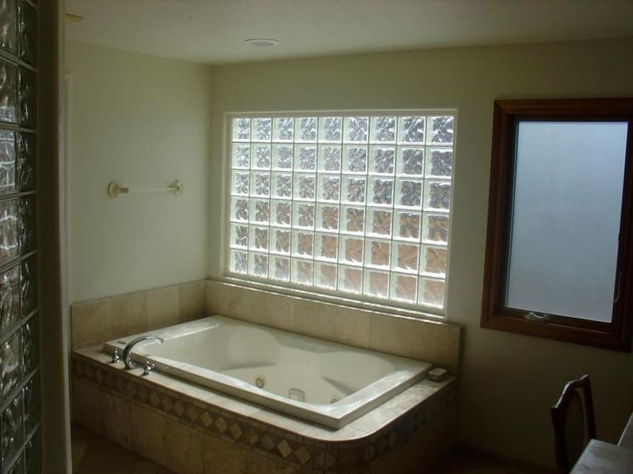 Master bathroom tub.