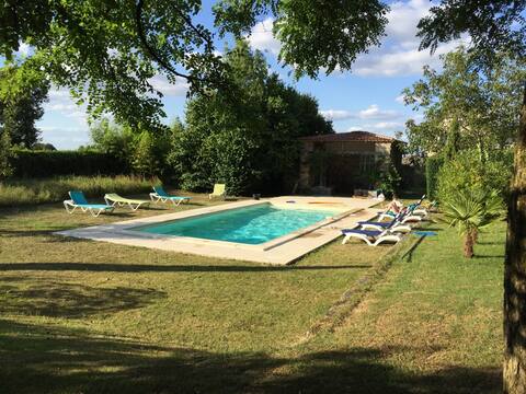 The orangery, a salt-heated pool cottage