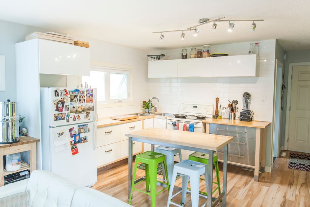 Dining area and kitchen