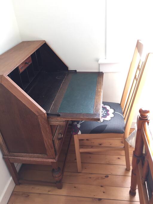 Bureau desk with two large drawers.