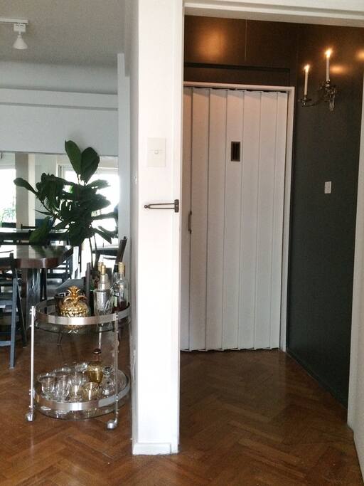 Main entrance: private elevator
