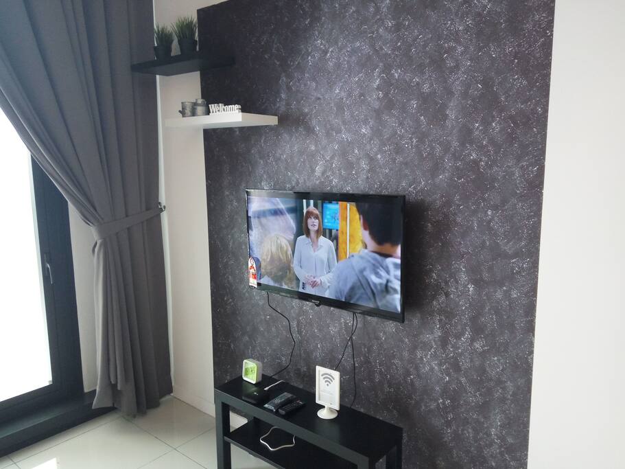 Flat-screen TV with 100Mbps NETFLIX