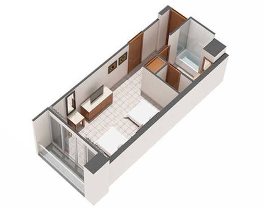 Planta do quarto Studio