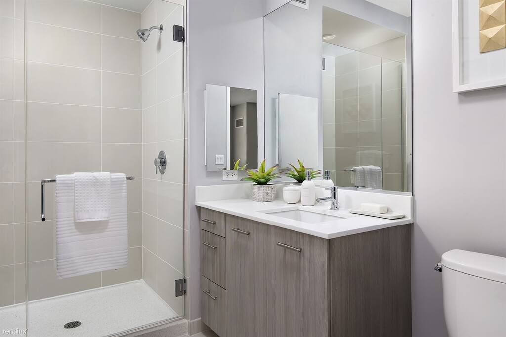 Bathroom w/ glass shower