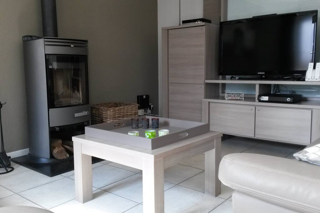 Zitruimte met TV, wifi en Wii console