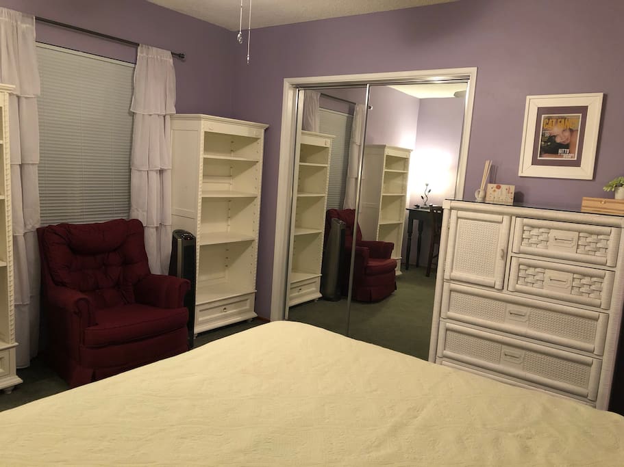 Mirrored closet with sliding doors
