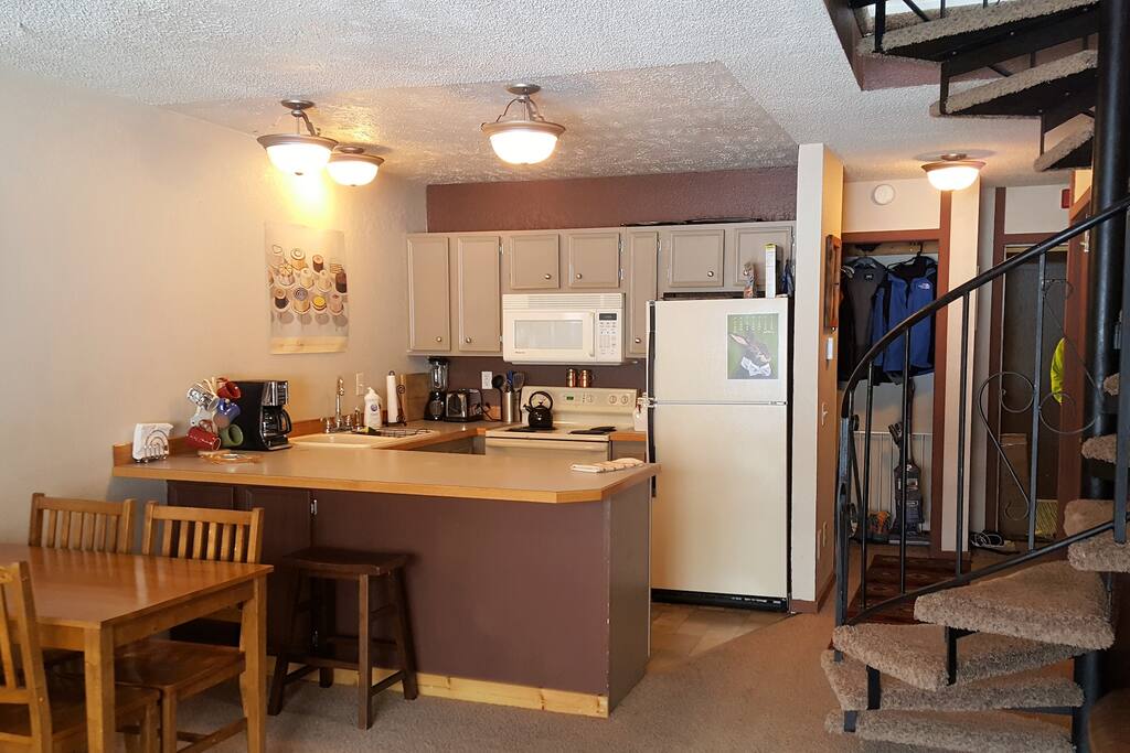 Kitchen and eating area