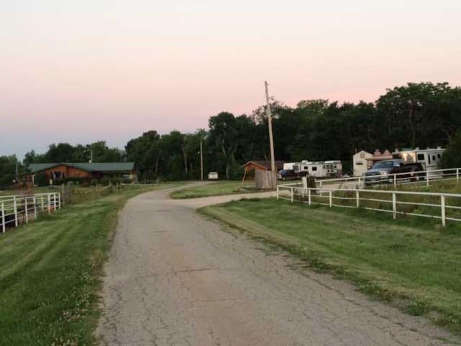 Ranch View as you arrive, there's ample parking, even for those big rigs traveling across country.