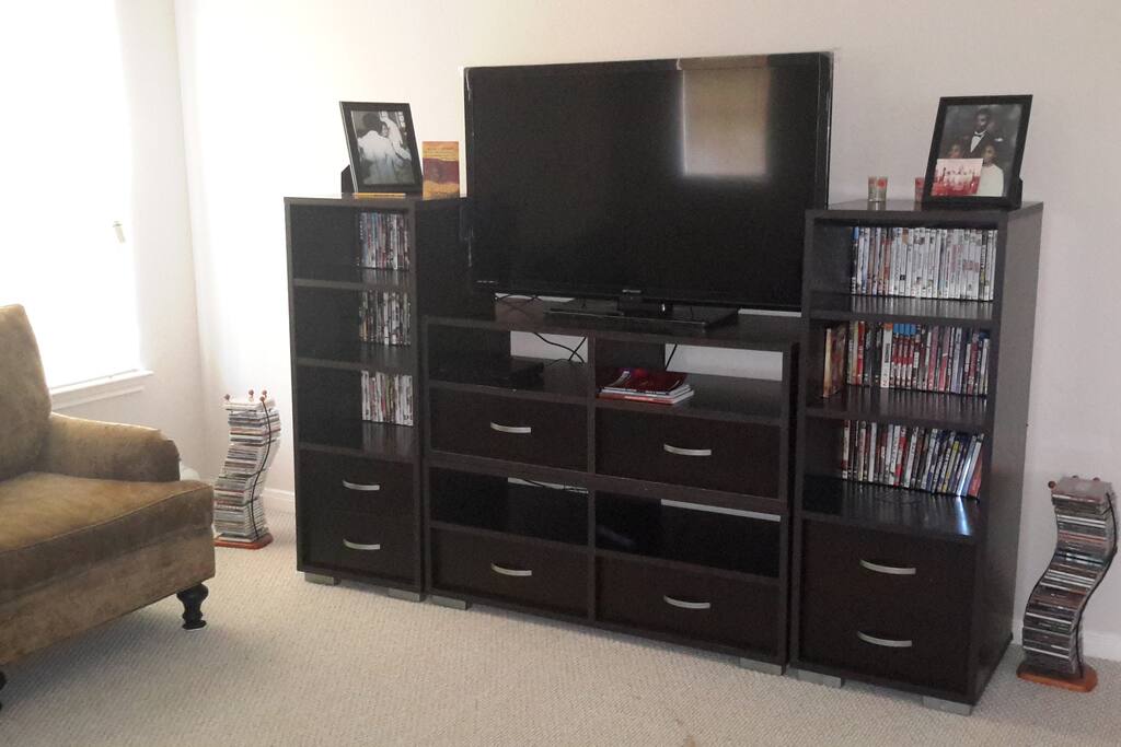 Access to private television with movie collection