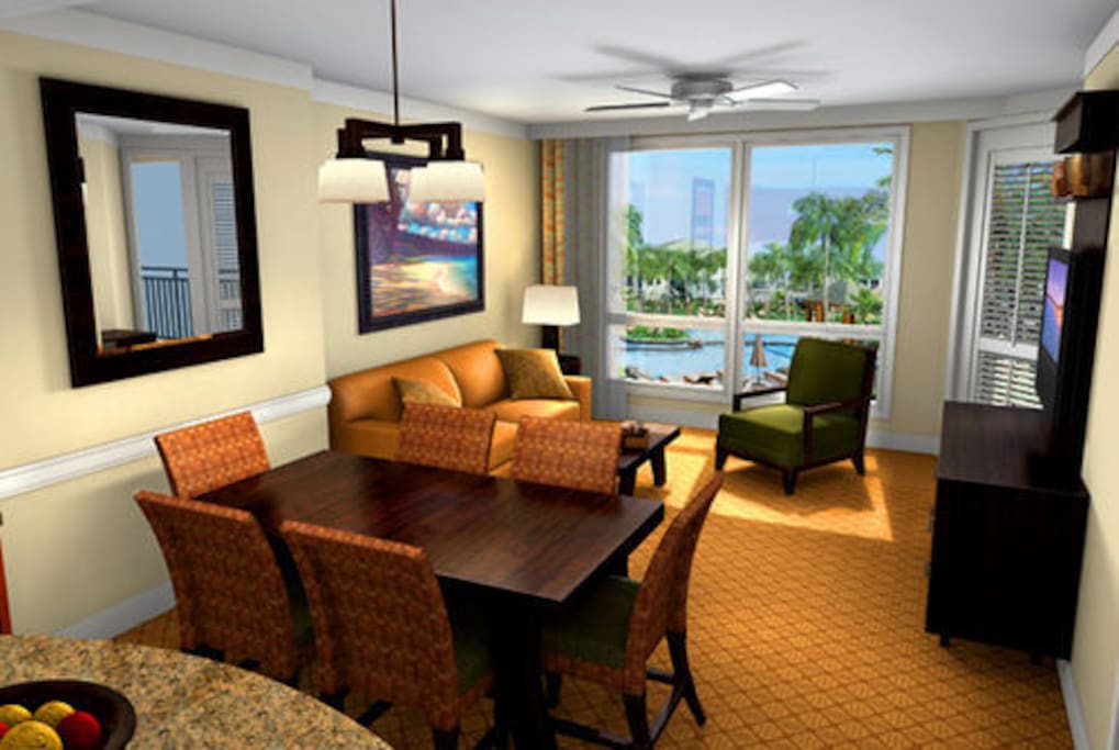 Spacious living and Dining