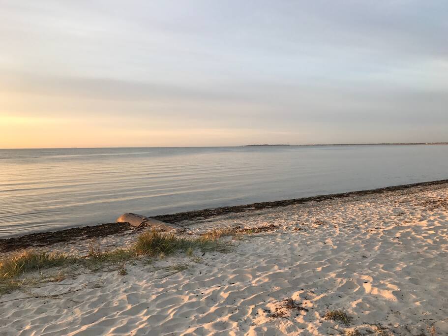 Beach out front of the home