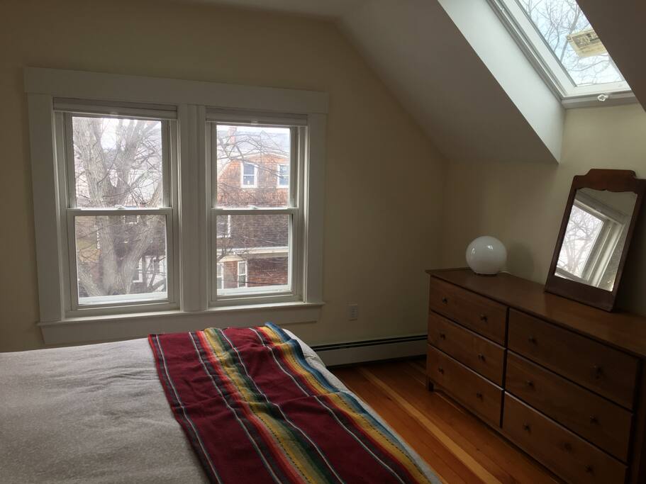 Bedroom with skylight