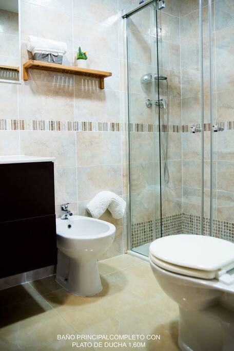 Baño privado del dormitorio principal con ducha de 1,60 cm