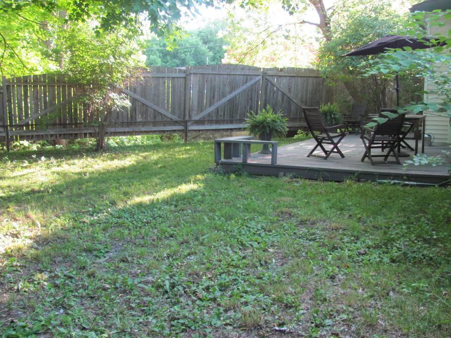 Surrounded by barnboard fence for that sanctuary feeling.