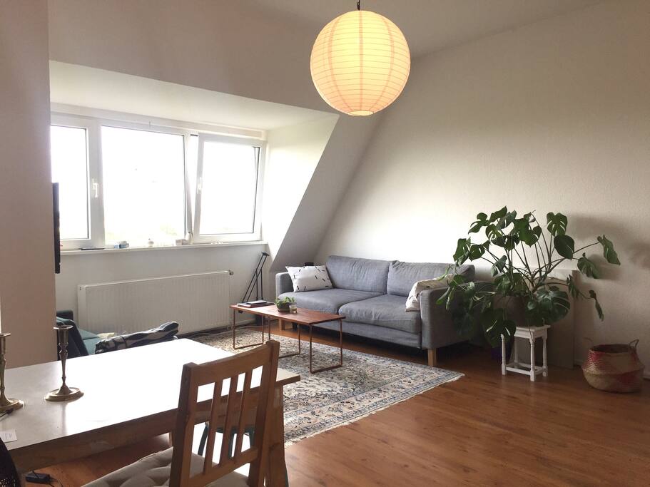 Living + dining room.