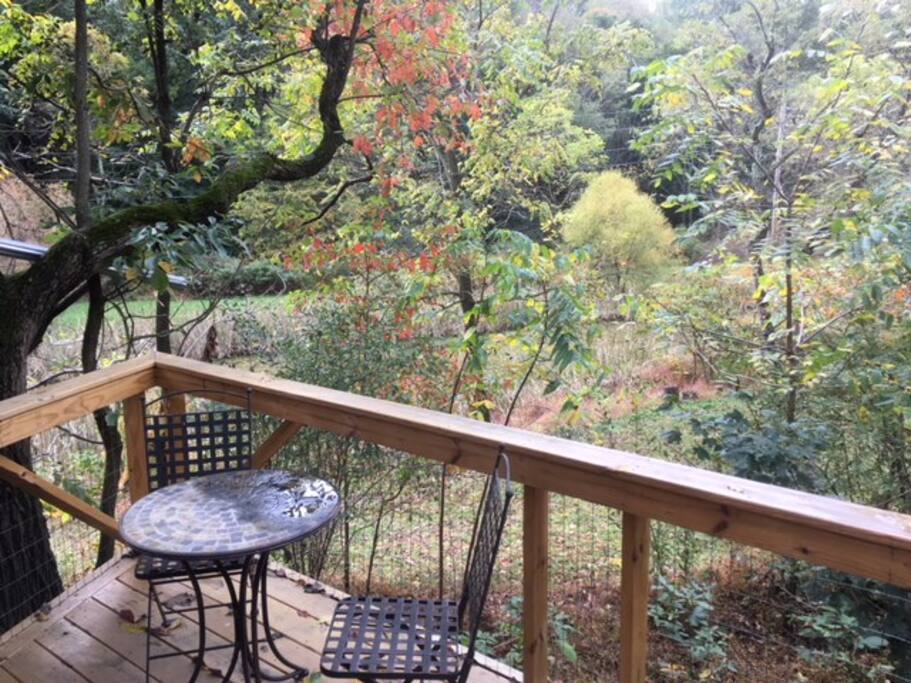 Great view of the pond from your own private deck.