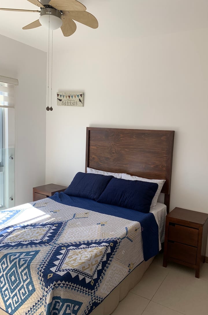 Chumba cha kulala cha mito 2 ya kitanda mara mbili, starehe ya hali ya juu 